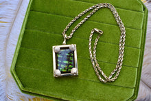 Load image into Gallery viewer, 14K Solid Yellow Gold Rare AA/A+ Grade Heavy Opalized Ammolite Fossil Necklace