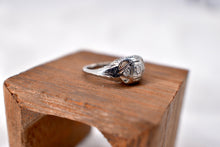 Load image into Gallery viewer, 18K White Gold Vintage Art Deco 3 Stone Diamond Engagement Ring