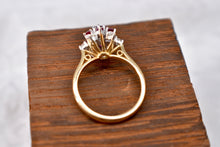 Load image into Gallery viewer, 18K Yellow Gold Vintage Ruby & Diamond Cocktail Ring