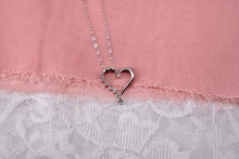 Load image into Gallery viewer, 10K White Gold/Platinum Vintage Diamond Heart Pendant/Necklace