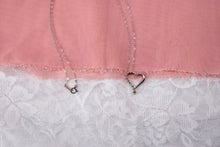 Load image into Gallery viewer, 10K White Gold/Platinum Vintage Diamond Heart Pendant/Necklace