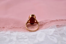 Load image into Gallery viewer, Vintage 10K Rose Gold Art Nouveau Carnelian Cameo Ring