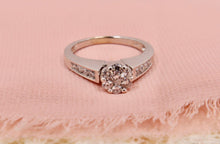 Load image into Gallery viewer, Antique 14K White Gold Flower Cluster Diamond Ring