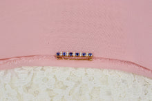 Load image into Gallery viewer, Vintage 14K Yellow Gold Tanzanite and White Pearl Brooch/Pin