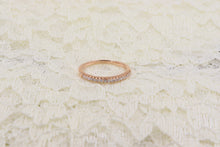 Load image into Gallery viewer, Vintage 14K Rose Gold Diamond Wedding Band