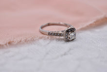 Load image into Gallery viewer, EGL Certified Custom Princess Cut Diamond Engagement Ring 0.34cts Center