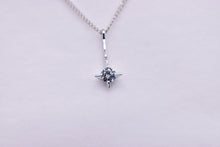 Load image into Gallery viewer, 0.30cts 14K White Gold Solitaire Diamond Minimalist Bar Necklace