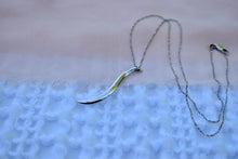 Load image into Gallery viewer, 14K White Gold Vintage Diamond Statement Drop Swirl Necklace