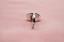 Load image into Gallery viewer, Antiqued Sterling Silver Green Agate Oval Bezel Ring