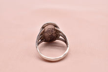 Load image into Gallery viewer, Antiqued Sterling Silver Turquoise Teardrop Bezel Ring