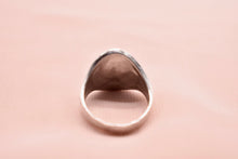 Load image into Gallery viewer, Antiqued Sterling Silver Turquoise & Carnelian Inlayed Ring