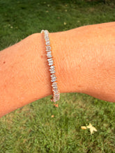 Load image into Gallery viewer, Reserved Listing 14K Gold 2.50cts Natural Baguette Diamond Tennis Bracelet
