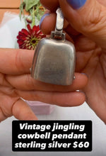 Load image into Gallery viewer, Reserved Listing Three Items Vintage Sterling Silver Cowbell Pendant, 875 Silver Ussr Spoon and Sterling Silver T&amp;Co Swiss Army Tool
