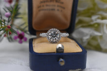 Load image into Gallery viewer, Custom Made Diamond Halo Engagement Ring
