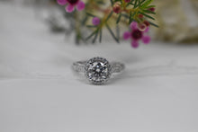 Load image into Gallery viewer, Custom Made Diamond Halo Engagement Ring

