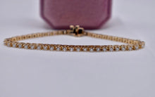 Load image into Gallery viewer, Reserved Listing 2.00cts 14K Yellow Gold Diamond Tennis Bracelet
