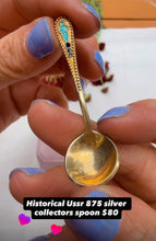 Load image into Gallery viewer, Reserved Listing Three Items Vintage Sterling Silver Cowbell Pendant, 875 Silver Ussr Spoon and Sterling Silver T&amp;Co Swiss Army Tool
