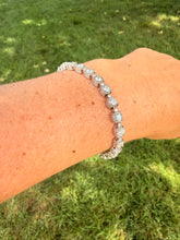 Load image into Gallery viewer, Reserved Listing Vintage 10 karat white gold 3.50cts Natural Diamond Tennis Bracelet
