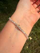 Load image into Gallery viewer, Reserved Listing 14K Gold 2.50cts Natural Baguette Diamond Tennis Bracelet
