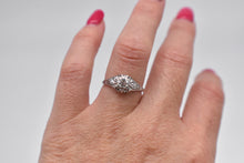 Load image into Gallery viewer, Reserved Listing 18K White Gold Art Deco Old European Cut Diamond Filigree Engagement Ring
