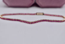Load image into Gallery viewer, 14K Yellow Gold 2.64cts Vintage Round Ruby Minimalist Layering Link Bracelet
