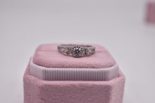 Load image into Gallery viewer, Reserved Listing Sterling Silver Vintage Inspired Halo Engagement Ring
