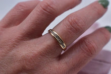 Load image into Gallery viewer, Vintage 14K Yellow Gold Channel Set 0.20cts Diamond Wedding Band
