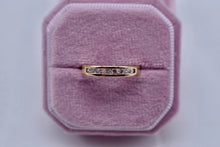 Load image into Gallery viewer, Vintage 14K Yellow Gold Channel Set 0.20cts Diamond Wedding Band
