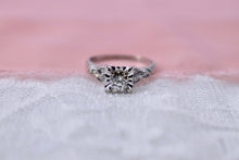 Load image into Gallery viewer, Reserved Listing for Three Items Platinum 1.20cts Old European Cut Diamond Ring, Art Deco Diamond Band, &amp; Illusion Art Deco Diamond Ring
