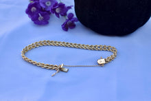 Load image into Gallery viewer, Two Items Vintage 14K Yellow Gold Double Rope Bracelet &amp; Sapphire and Diamond Bracelet
