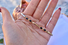 Load image into Gallery viewer, Two Items Vintage 14K Yellow Gold Double Rope Bracelet &amp; Sapphire and Diamond Bracelet
