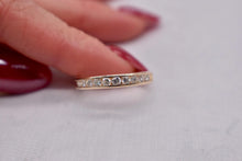 Load image into Gallery viewer, Vintage 14K Yellow Gold Channel Set 0.30cts Diamond Wedding Band
