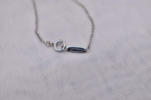 Tiffany & Co Platinum Single Diamond Minimalist Necklace