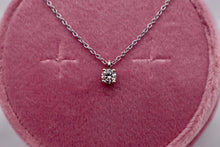 Load image into Gallery viewer, Tiffany &amp; Co Platinum Single Diamond Minimalist Necklace
