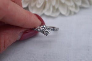 Ever Us 14K White Gold Two Stone Diamond Ring