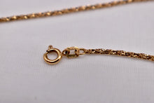 Load image into Gallery viewer, Vintage 18K Yellow Gold Heavy Weigh Solid Diamond Cut Rope Necklace
