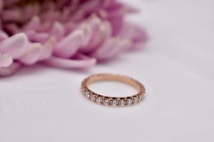 Vintage Heidi Gibson 14K Rose Gold Diamond Eternity Band