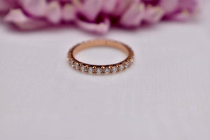 Vintage Heidi Gibson 14K Rose Gold Diamond Eternity Band