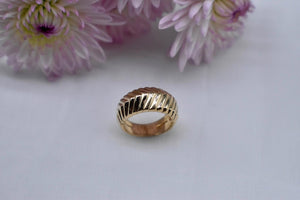 Tiffany & Co 1998 Chevron Style Cordis 18K Yellow Gold Band