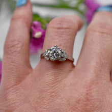 Load image into Gallery viewer, Reserved Listing for Three Items Platinum 1.20cts Old European Cut Diamond Ring, Art Deco Diamond Band, &amp; Illusion Art Deco Diamond Ring
