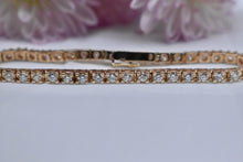 Load image into Gallery viewer, 14K Yellow Gold Vintage Round 3.36cts Diamond Tennis Bracelet
