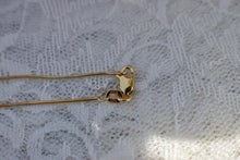 Load image into Gallery viewer, Vintage 14K Yellow Gold Solitaire Diamond Bezel Necklace
