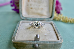 Reserved Listing First Payment Art Deco Platinum Old European Cut 1.25cts Diamond Engagement Ring