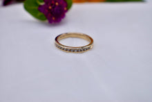 Load image into Gallery viewer, Vintage 14K Yellow Gold Channel Set 0.26cts Diamond Wedding Band
