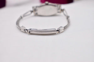 Antique Art Deco Platinum Diamond 17 Jewels Raelon Wrist Watch