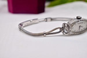 Antique Art Deco Platinum Diamond 17 Jewels Raelon Wrist Watch