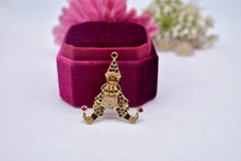 Load image into Gallery viewer, Authentic 18K Yellow Gold Animated Moveable Ruby, Sapphire &amp; Diamond Clown Pendant/Charm
