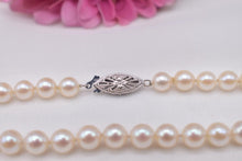 Load image into Gallery viewer, Vintage 14K White Gold 14.5 Inch Fresh Water White Pearl Choker Necklace Strand

