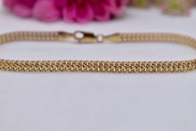 Load image into Gallery viewer, 14K Yellow Gold Vintage Flat Unique Interlocking Link Bracelet
