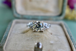 Reserved Listing First Payment Art Deco Platinum Old European Cut 1.25cts Diamond Engagement Ring